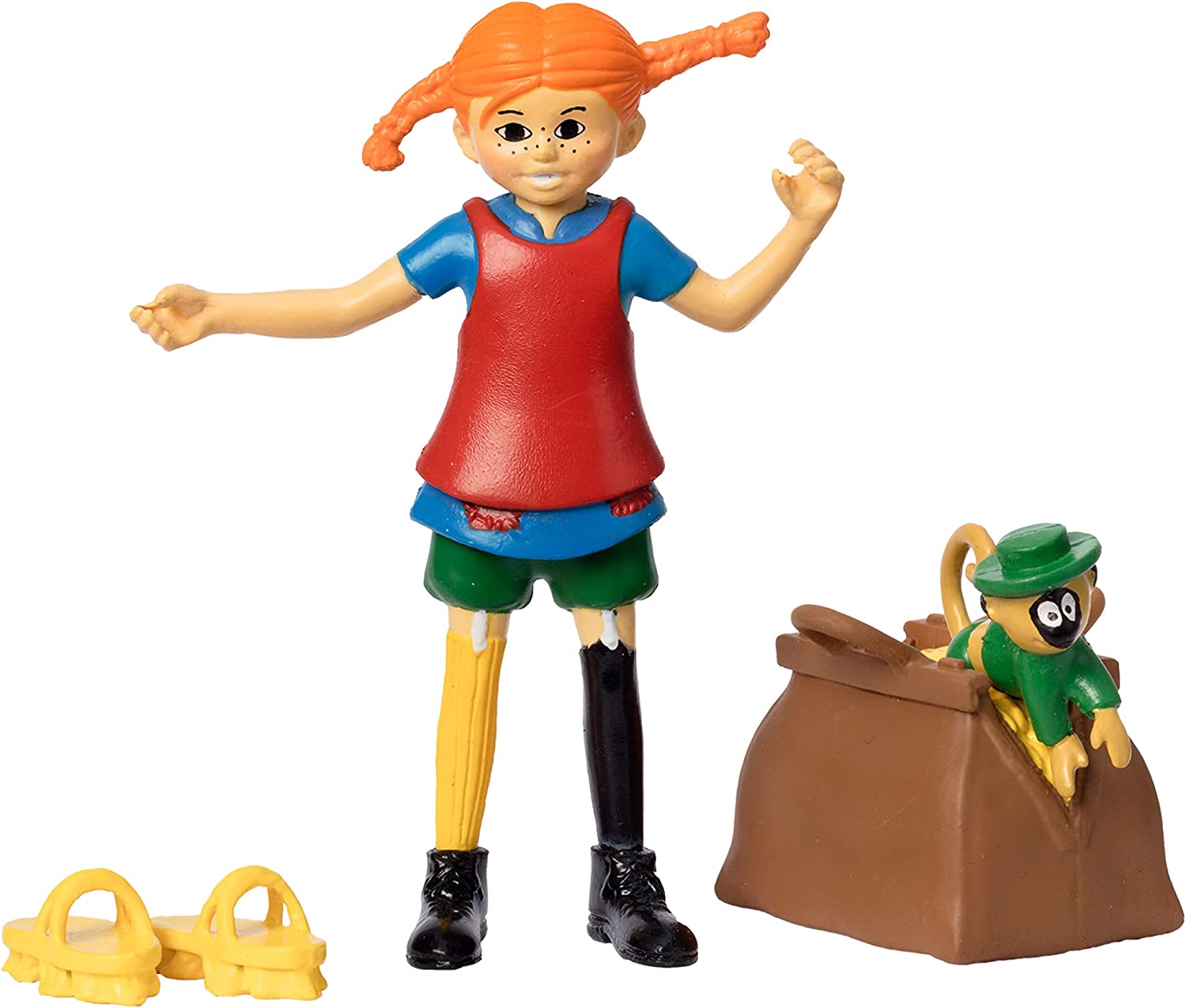 Pippi Langstrumpf Spielzeug Spielfiguren mit Pippi, Herr Nilsson Äffchen