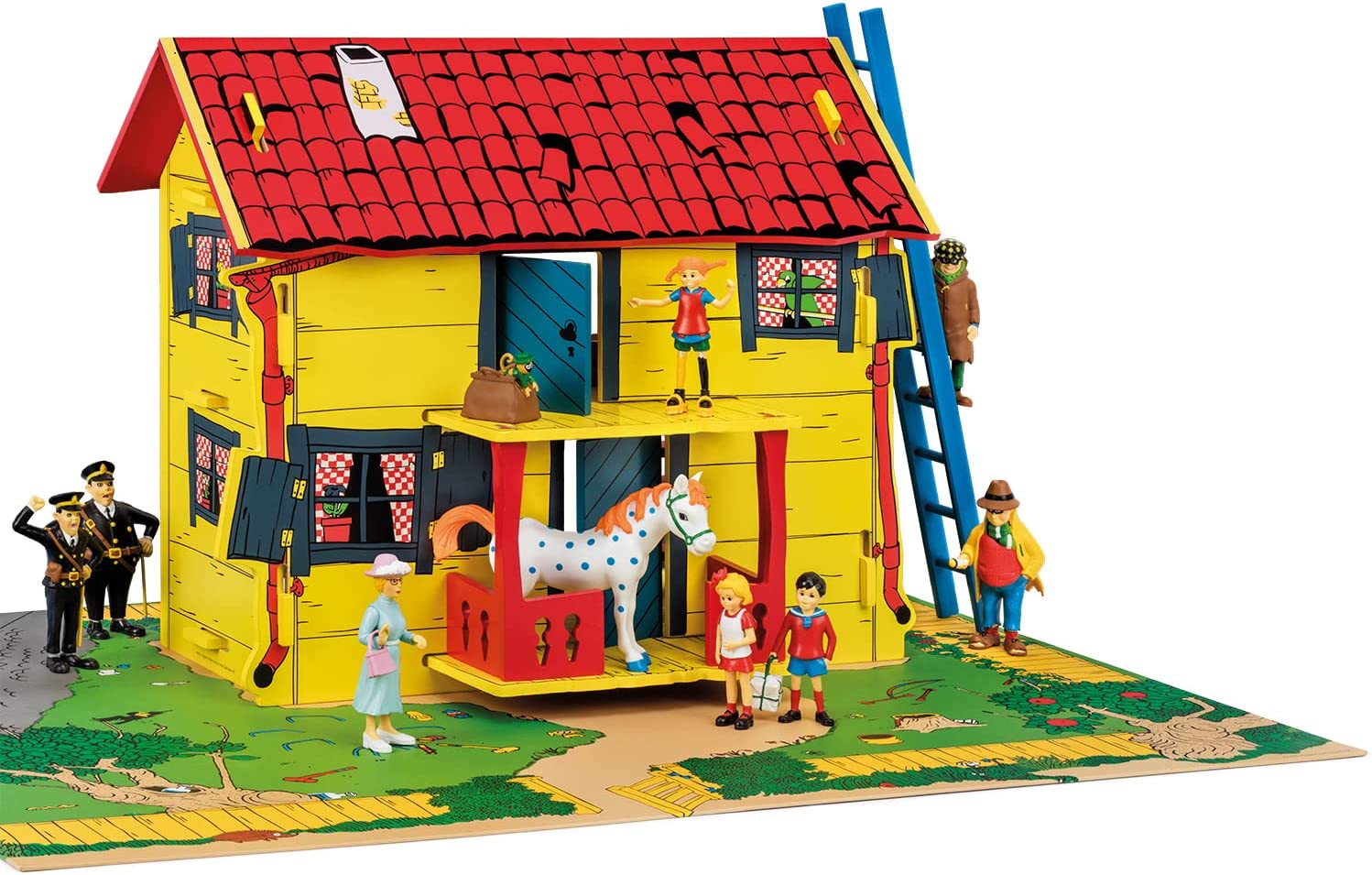 Pippi Langstrumpf Puppenhaus Bausatz aus Holz – 2-stöckiges Miniatur Haus