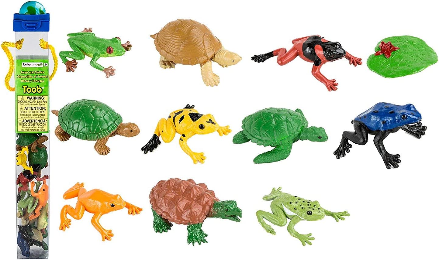 Safari Ltd Tube 687504 Frösche und Schildkröten Spiel Sammelfiguren 