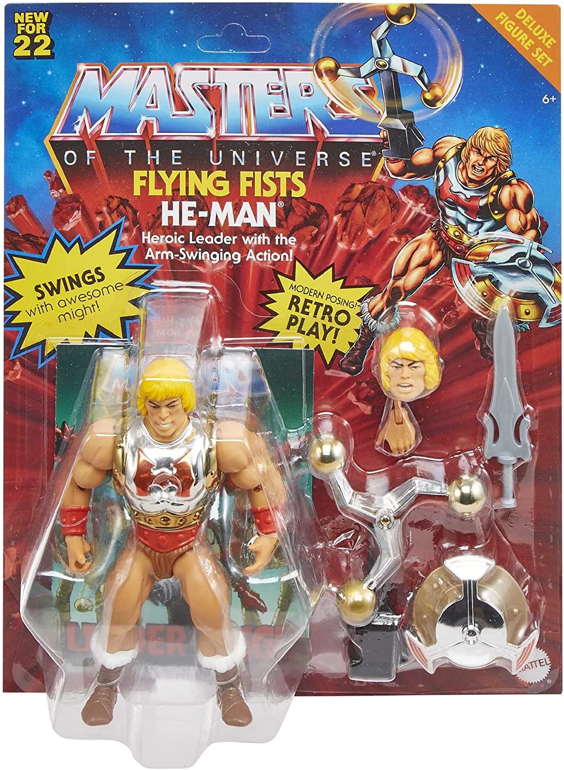 Masters of the Universe HDT22 - Origins Deluxe He-Man mit fliegenden Fäusten