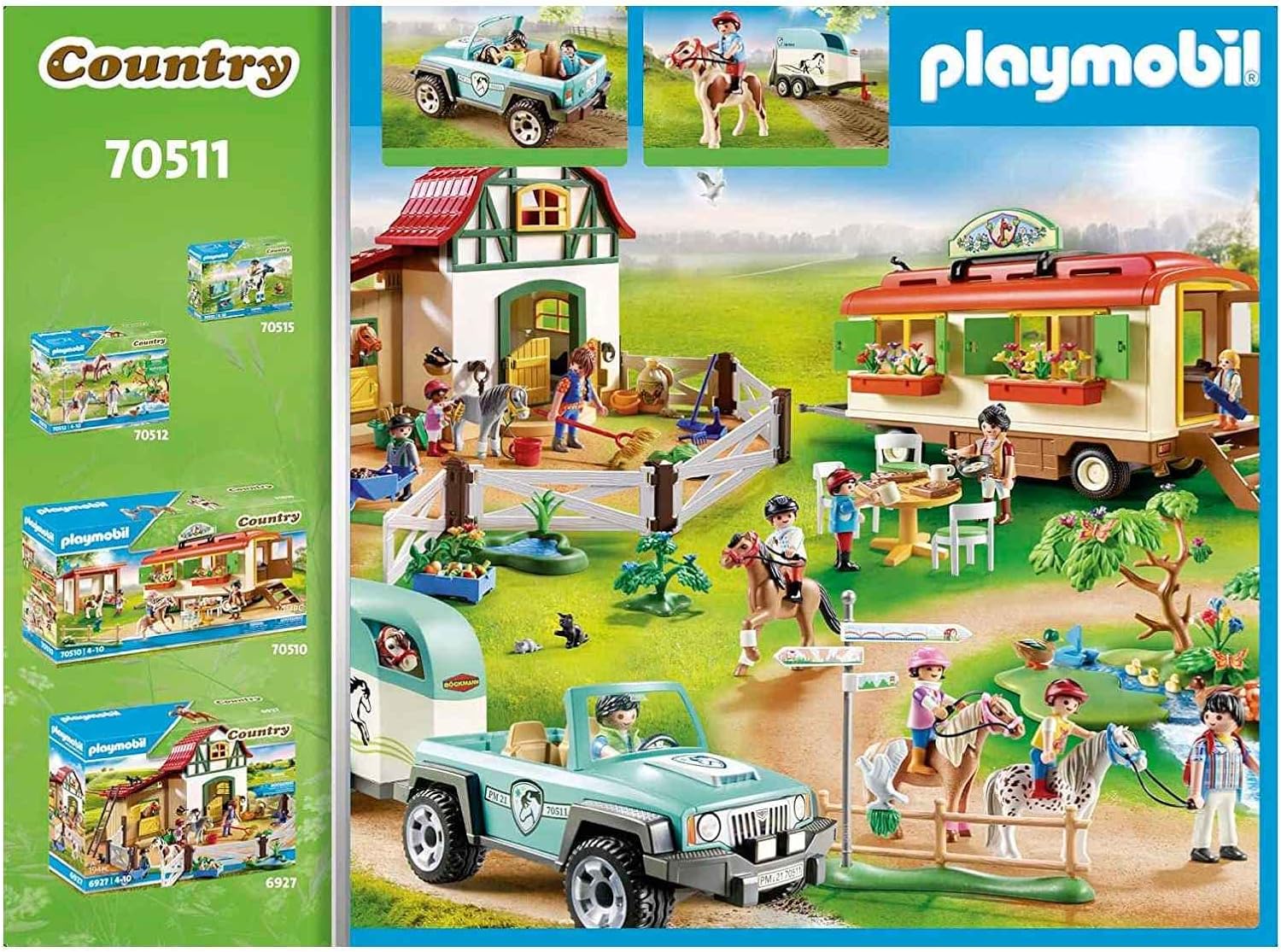 PLAYMOBIL Country 70511 PKW mit Ponyanhänger