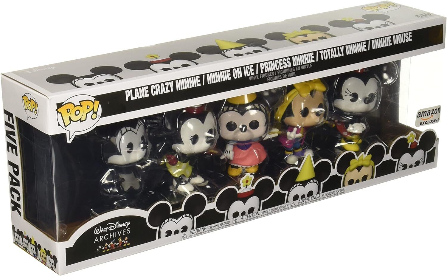 Funko Pop! Disney: Minnie Mouse - 5 Packung Minnie Packung - Walt Disney Archives - Mickey Mouse - Vinyl-Sammelfigur