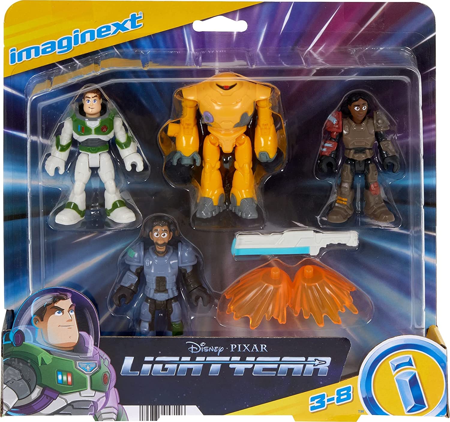 Fisher-Price Imaginext HGT27 - Jr. ZAP Patrol Multipack mit Disney und Pixar, Figurenset mit 4 beweglichen Figuren