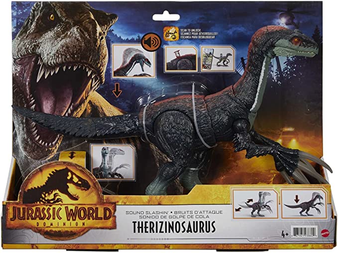 Jurassic World GWD65 - Dominion: Ein neues Zeitalter Klauen-Angriff Therizinosaurus Dinosaurier Actionfigur